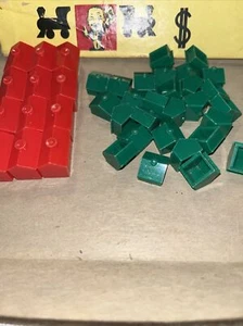 MONOPOLY SPIEL Plastikhäuser & Hotels von 1946 (Original Nachkrieg) - Bild 1 von 5