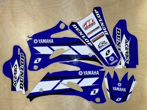 YAMAHA BLUE TEAM KIT DE GRÁFICOS YAMAHA YZ250F YZ450F laminado 2006 2007 2008 2009 - Imagen 1 de 7