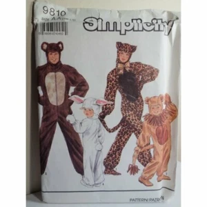 Simplicity Sewing Pattern 9810 Adults Animal Costumes UNCUT! Year: 1990 Vintage  - Picture 1 of 7