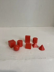 Ideal School Supply Geometric Plastic Red Forms No. 7854 Shapes - Picture 1 of 1