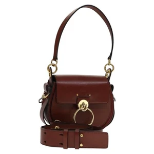 Chloe Tess Shoulder Bag Leather 2way White Auth 110313 - Picture 1 of 24