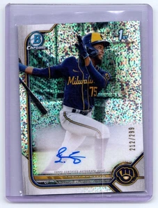 2022 Bowman Larry Ernesto Chrome Prospects Autographs Speckle Refractors #/299 - Bild 1 von 2