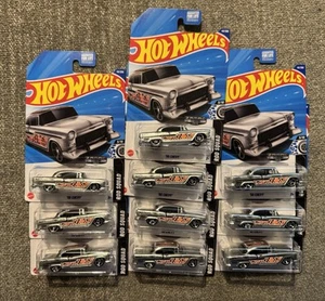 HOT WHEELS LOT OF 10 55 CHEVROLET ZAMAC CARS FROM 2025 CASE FRESH PLS READ - Picture 1 of 1