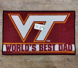Alfombra Virginia Tech Hokies Mat - 18"x29" - El mejor papá del mundo - Imagen 1 de 3
