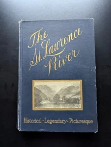 St. Lawrence River 1905 1st Edition Illustrated Canada USA History Color Map - Imagen 1 de 13