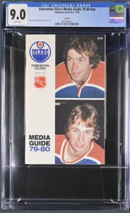 CGC 9.0 1979-80 EDMONTON OILERS MEDIA GUIDE WAYNE GRETZKY Cover ROOKIE NHL - Picture 1 of 2