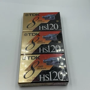 Pack 3 bandes scellées TDK HS120 8mm cassette vidéo caméscope image haut standard - Photo 1 sur 3