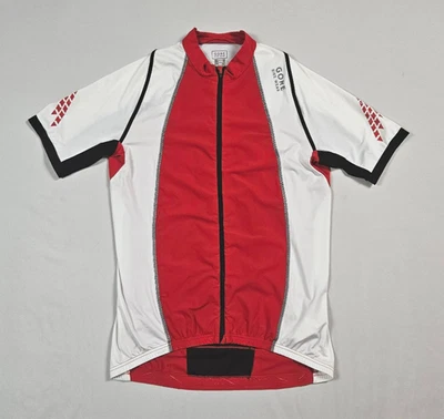 Gore Bike Wear Full Zip Short Sleeve Cycling Jersey - Red & White - Mens XL - Image 1 of 4