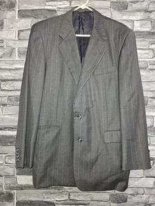Blazer Hickey-Freeman Loro Piana Rayas Super 120s 44L Gris Tasmania 100% Lana - Imagen 1 de 11