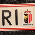 Original Auto Kennzeichen Nummernschild Österreich 🇦🇹 Oberösterreich 1990s 