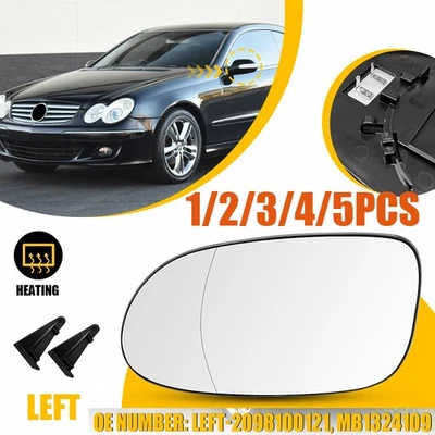 Подходит для Mercedes Benz CLK320 CLK350 CLK500 водительское боковое зеркало со стеклом с подогревом 1-5X - Изображение 1 из 4