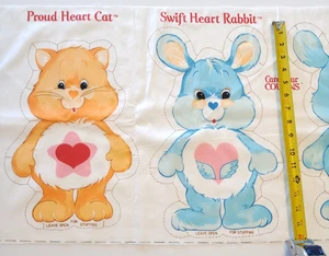 Care Bear Cousins Proud Swift Heart Cat Rabbit Cut and Sew Fabric Panel Vintage - Picture 1 of 2