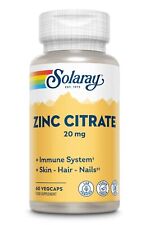 Solaray Zinc Citrate 20mg 60 Capsules
