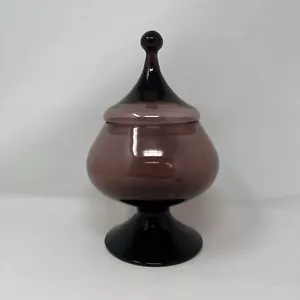 Vintage Empoli Amethyst Zirkuszelt Apotheker Süßigkeiten Schüssel 9,5 Zoll - Bild 1 von 14