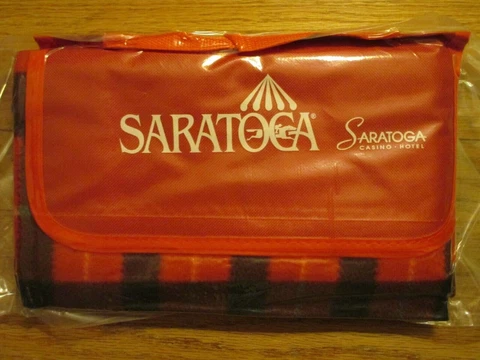 2022 SARATOGA RACE TRACK PICNIC BLANKET~NEW IN SEALED PACKAGE Cover