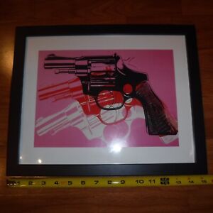 Andy Warhol "GUN" framed print 11x14