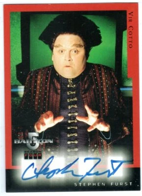 BABYLON 5 1998 SKYBOX SEASON 4 A3 STEPHEN FURST AS VIR COTTO AUTOGRAPH d. 2017 - Image 1 of 2