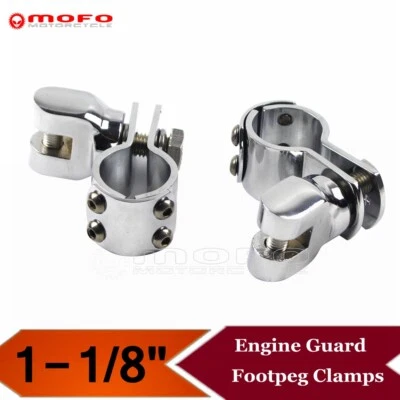 1-1/8 дюйма зажимы крепления для шоссейных порогов подножек для Harley метрические - Изображение 1 из 4