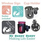 Stroller, Buggy Cup Holder, Universal or 2 PACK Baby On The Move Car Window Sign