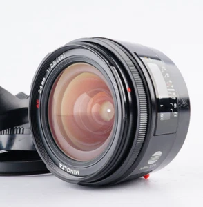 EX+5 MINOLTA AF 24mm F/2.8 Wide Angle Lens For Sony A Mount w/ Hood From JAPAN - Picture 1 of 19