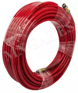 Rot 100 Fuß x 1/4 Zoll Luftkompressor PU Schlauch Dacheindeckung Rahmen Zimmerei 1/4 Zoll NPT - Bild 1 von 2