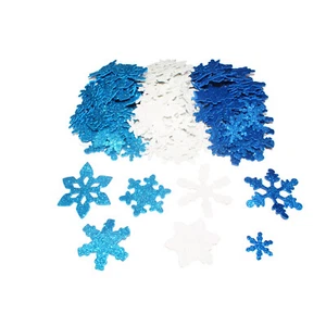 Glittery Snowflake Foam Stickers 240 Pieces - Picture 1 of 2