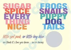 GENDER REVEAL SCRATCH CARD Sugar Frogs Baby Shower Boy Girl Twins Pack of 12 - Picture 1 of 6