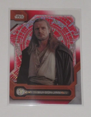 Topps Star Wars High Tek 2024 Qui-Gon Jin Red 2/5 Laser Pattern Diffractor /5 - Image 1 of 2