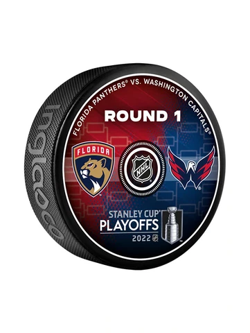 2022 Stanley Cup Playoffs Dueling Puck Florida Panthers Washington Capitals Cover