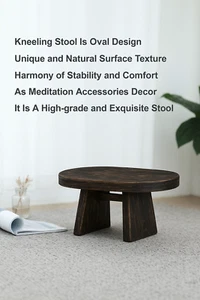 Meditation Bench/Stool Stable Design. Seiza Prayer Bench. Dark Walnut - NEW! - Picture 1 of 3