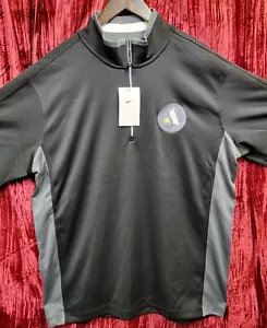 Nike Dri Fit Golf 1/4 Zip Nero Grigio ACTIVE WARE 578673-010 Uomo XLARGE NUOVE CON ETICHETTE - Foto 1 di 20