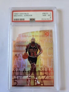 1997-98 Upper Deck NBA UD3 MJ3 Michael Jordan #MJ3-1 PSA 8 Chicago Bulls - Picture 1 of 4