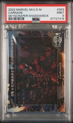 2022 Marvel Metal Universe Carnage Skyscraper Shadow Box PSA 9 MINT  POP 4 - Image 1 of 2