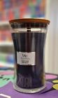 WoodWick Candle Indigo Suede Large Hourglass Scent Decor Gift Fragrance 