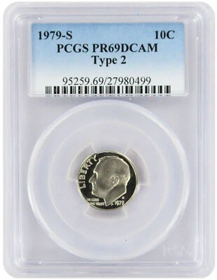 1979-S Roosevelt Dime Type 2 PR69DCAM PCGS - Image 1 of 2