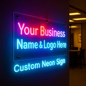 Custom LED Neon Sign | Indoor Wall Décor | Business Logo | Light Bright Display - Picture 1 of 14