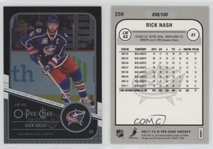 2011-12 O-Pee-Chee Rainbow Foil Black Border /100 Rick Nash #250
