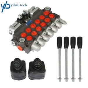 11 GPM 6 Spool Hydraulic Backhoe Directional Control Valve W/Joysticks 3625 PSI - Picture 1 of 12