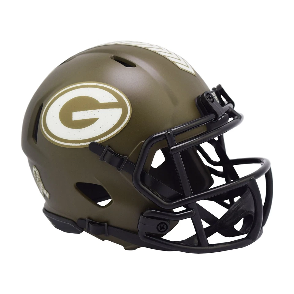 NFL Green Bay Packers Salute to Service Mini Helm Speed Riddell Footballhelm