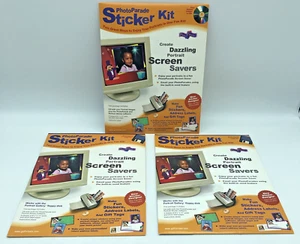 Lot 3 Photo Parade Sticker Kit Address Labels Gift Tags Floppy Disk CD VTG Craft - Picture 1 of 12