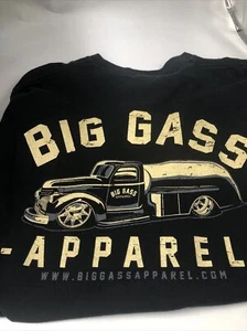 Graphic Men’s T-shirt Big Gass Apparel Black Short Sleeve XL Old Truck - Picture 1 of 3