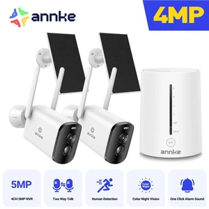 ANNKE 4MP Wireless Full Color PIR Security IP Camera Solar Battery Two-Way Audio - Picture 1 of 16