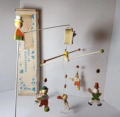 Móvil vintage pintado a mano por IRMI con caja original #M811 musical circo móvil A2 Foto 1 de 4