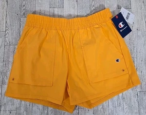 Champion Shorts LARGE (14) Woven Patch Pocket Peach (Sherbert Orange) NEW - Picture 1 of 9