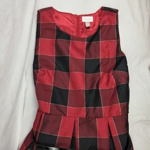 The Children's Place Girls' Sleeveless Plaid Dress Classicred Size 14 NWT - Picture 1 of 8