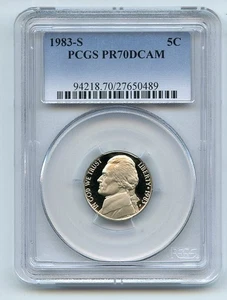 1983 S 5C Jefferson Nickel Proof PCGS PR70DCAM - Picture 1 of 1