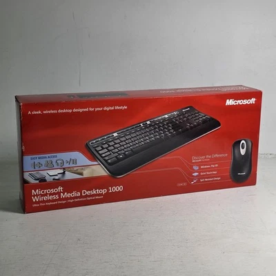 Microsoft Wireless Media Desktop 1000 Keyboard & Mouse ZHA-00001 NOS New Sealed! - Image 1 of 4