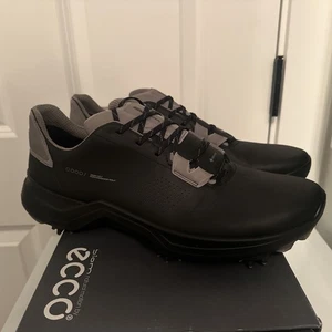 ECCO Golf Biom G5 Shoes Black Waterproof Gore-Tex Spikes EU 47 Mens 13 - 13.5 US - Picture 1 of 4