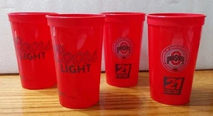 Coors Light Ohio State Buckeyes Plastic Red Drinking Cups 4pc 2018 - Picture 1 of 5