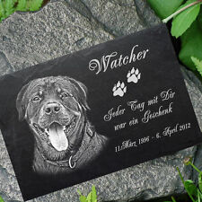 Rottweiler GRABSTEIN Tiergrabstein Gedenkstein Hund 016 ►Textgravur◄ 20 x 15 cm
